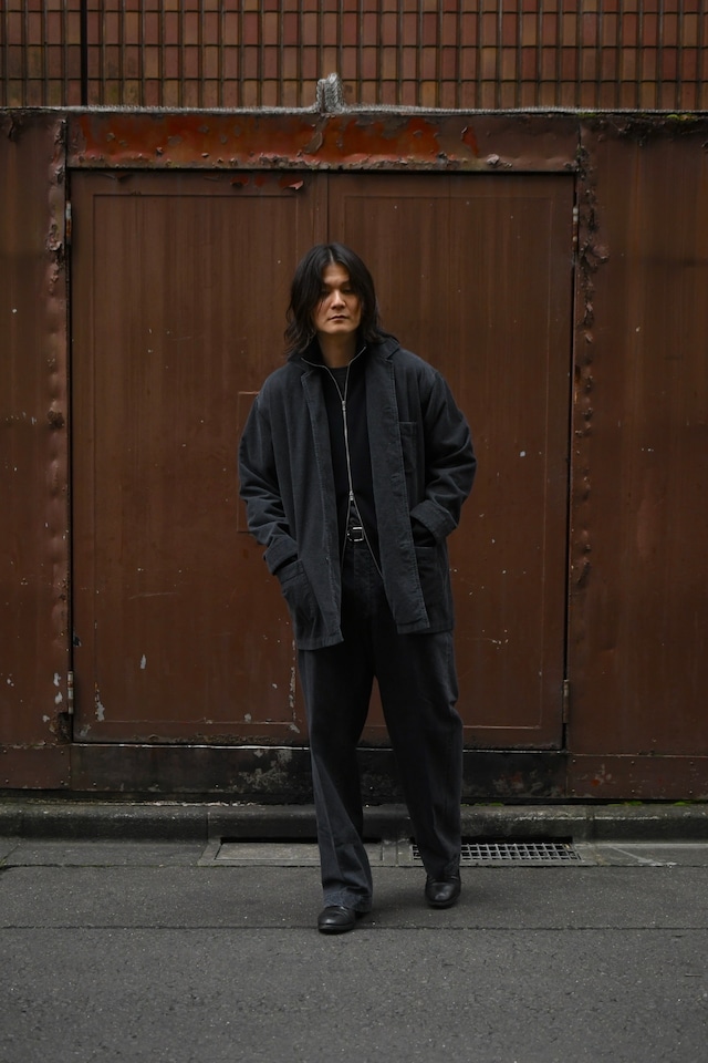 Cale / Stone Washed Corduroy Jacket (Charcoal)