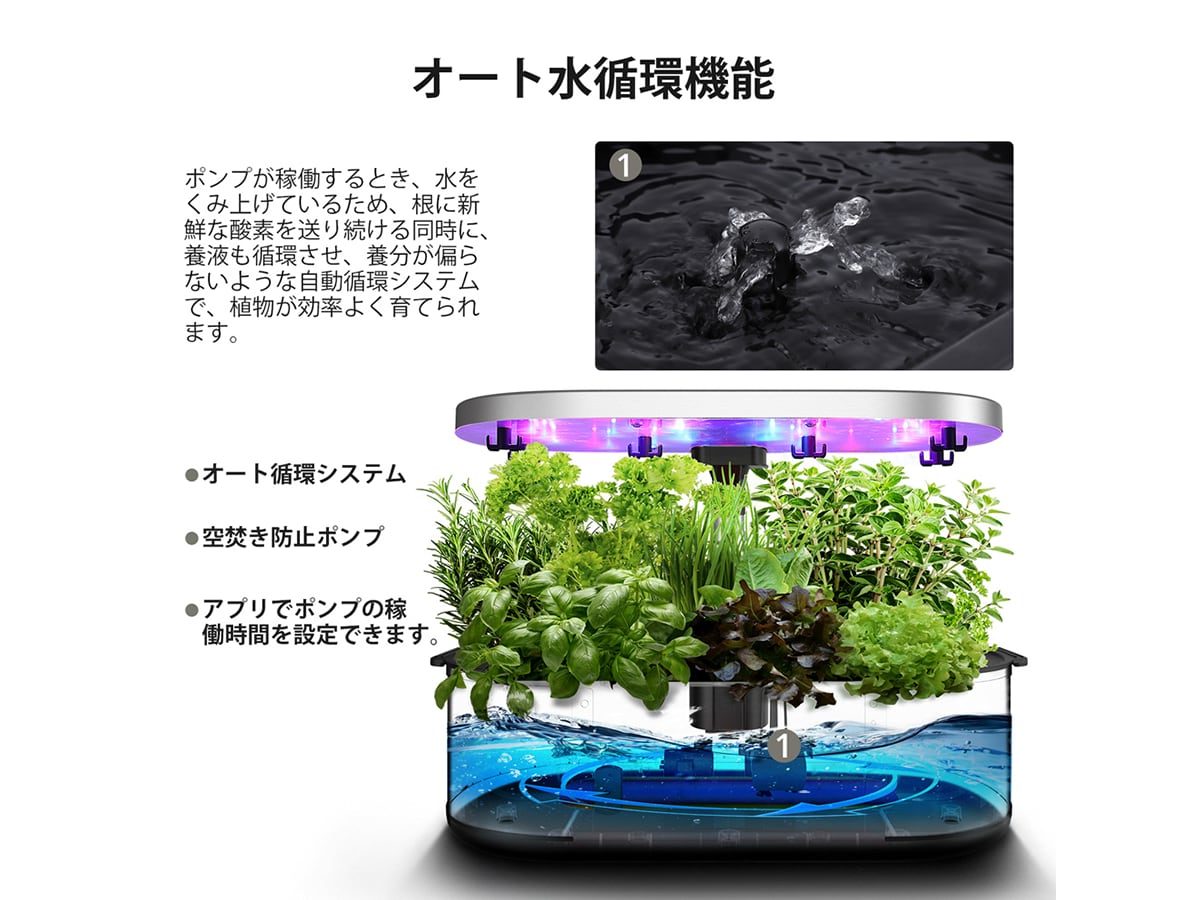 水耕栽培キット JustSmart スマートフォン連携 IoT型【GS1 Basic