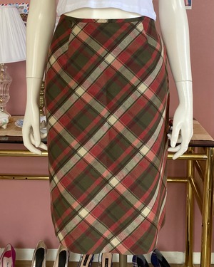 plaid summer skirt*XS