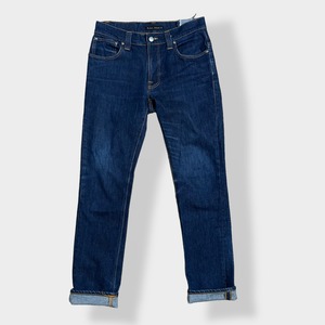 【Nudie Jeans】イタリア製 デニム ジーパン ジーンズ Thin Finn W32 L32 テーパード スリム ヌーティージーンズ ITALY ストレッチ EU古着