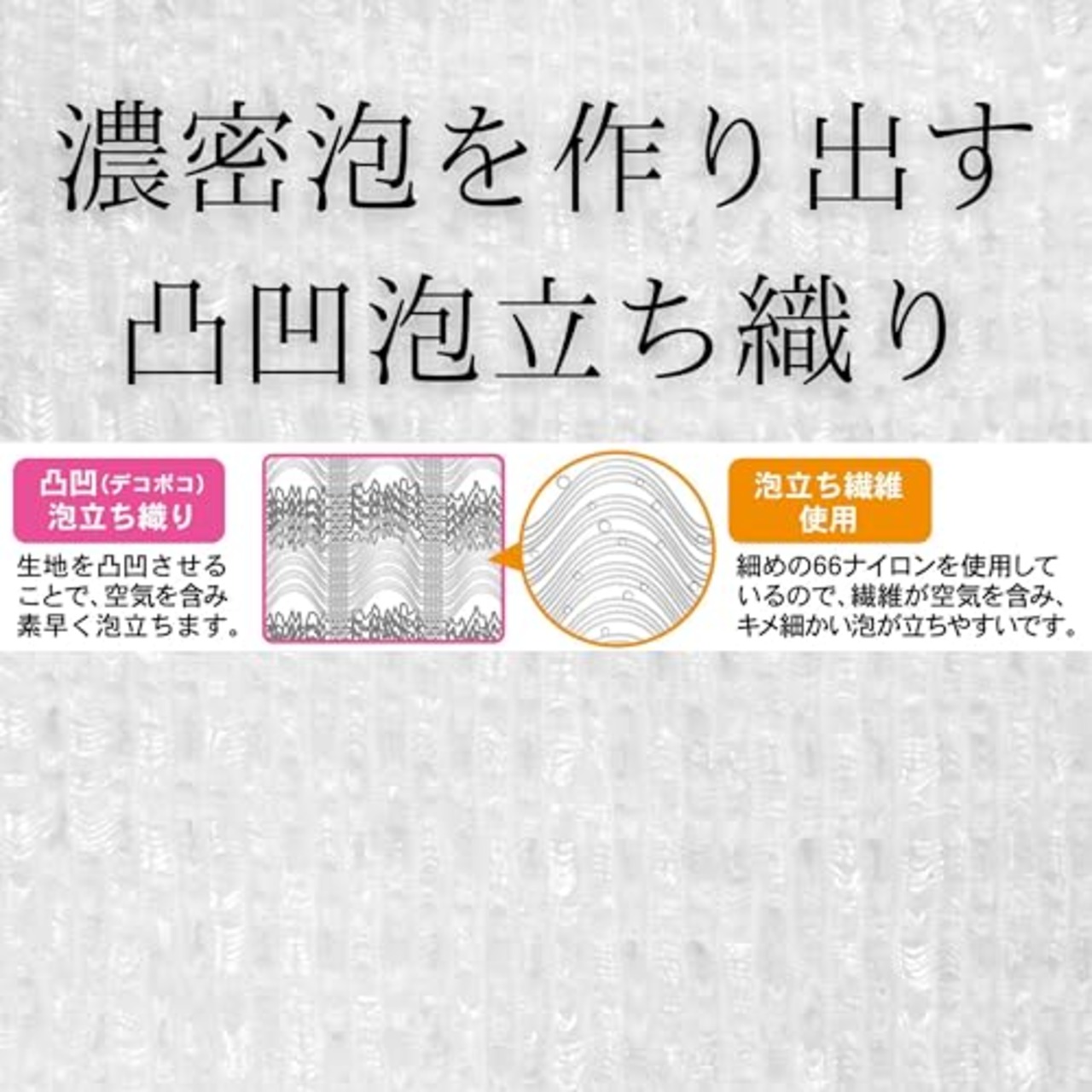 すご泡Ⅳナイロンタオル超やわらかめ