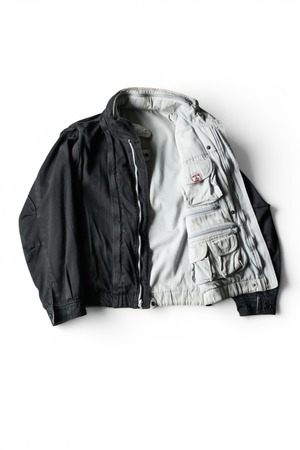 80's "renoma PARIS" Cotton Reversible Multi-Pockets Photographer Jacket