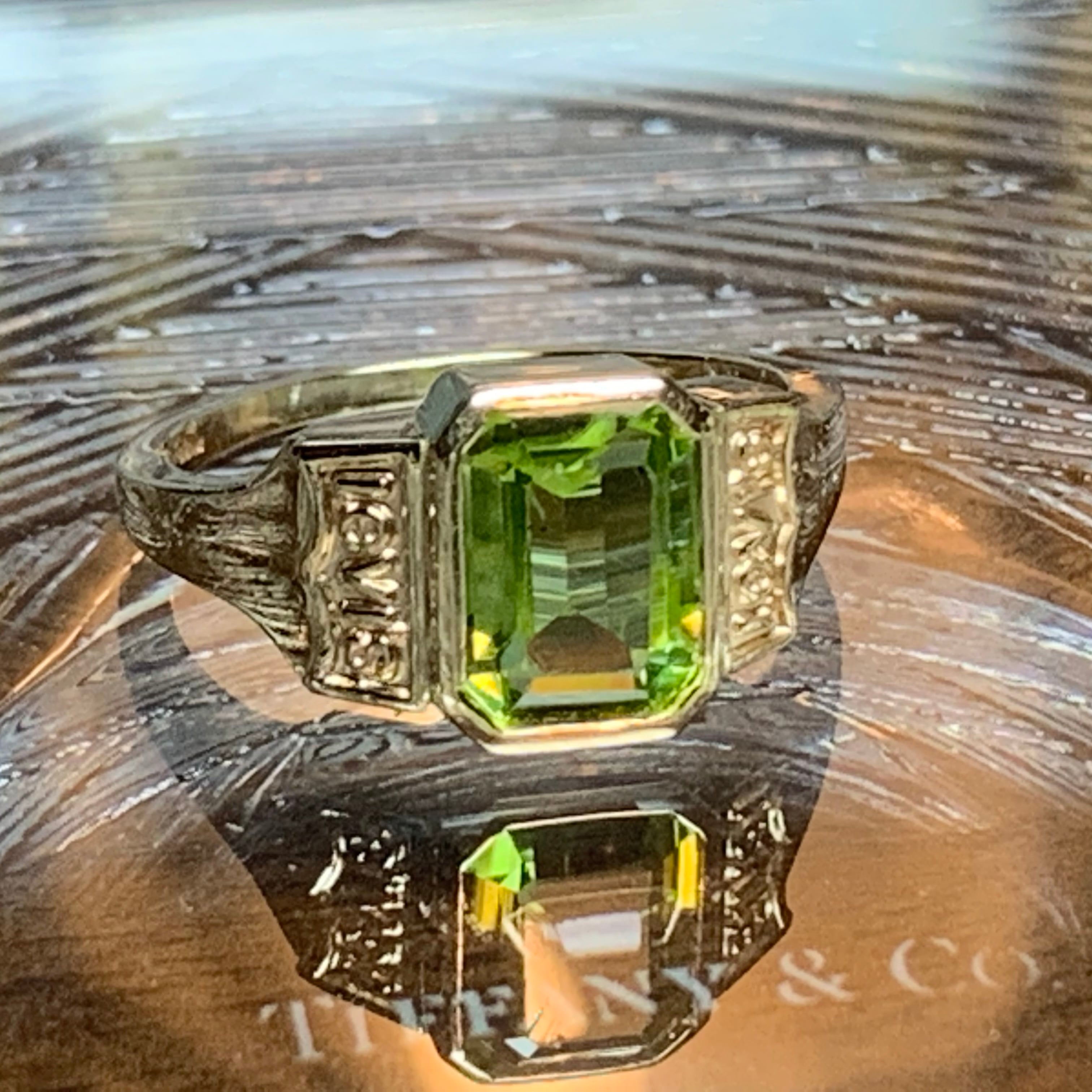 LEVISリング VINTAGE TIFFANY & CO. × Levi's Peridot 14K Gold Award Ring
