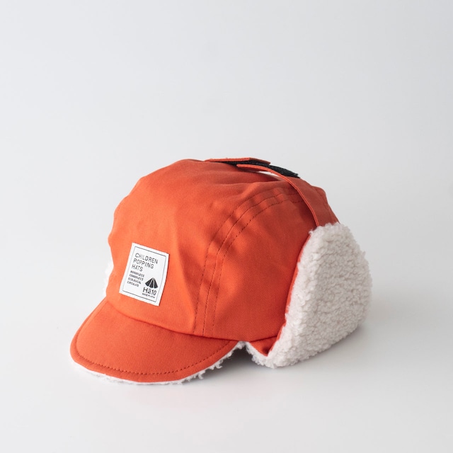 パイロットキャップ【オレンジ】ブランド 子供 帽子 男の子 女の子 日本製 冬 キッズ ギフト