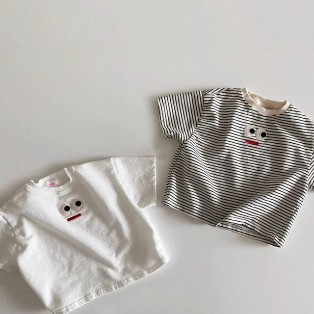 【73-110】夏新作 ビッグアイズボーダーＴシャツ C0843