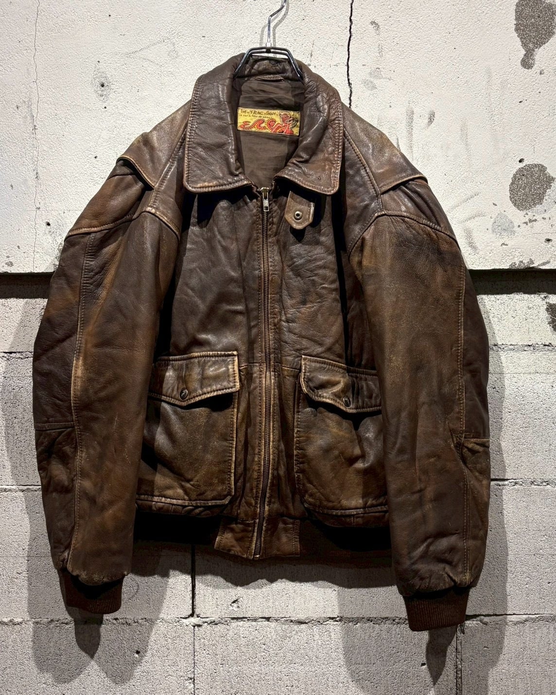 Caka otto】80's Euro Vintage Good Aging Leather Jacket | Caka(カカ