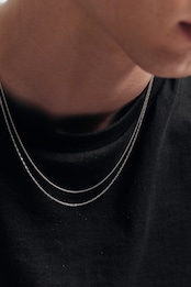 【1mm snake chain necklace】 / SILVER