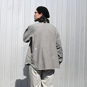 INTERIM / MILK PAINT VINTAGE WASH BLACK SHUTTLE CHAMBRAY HYPER BIG US NAVY WORK SHIRT TYPE2
