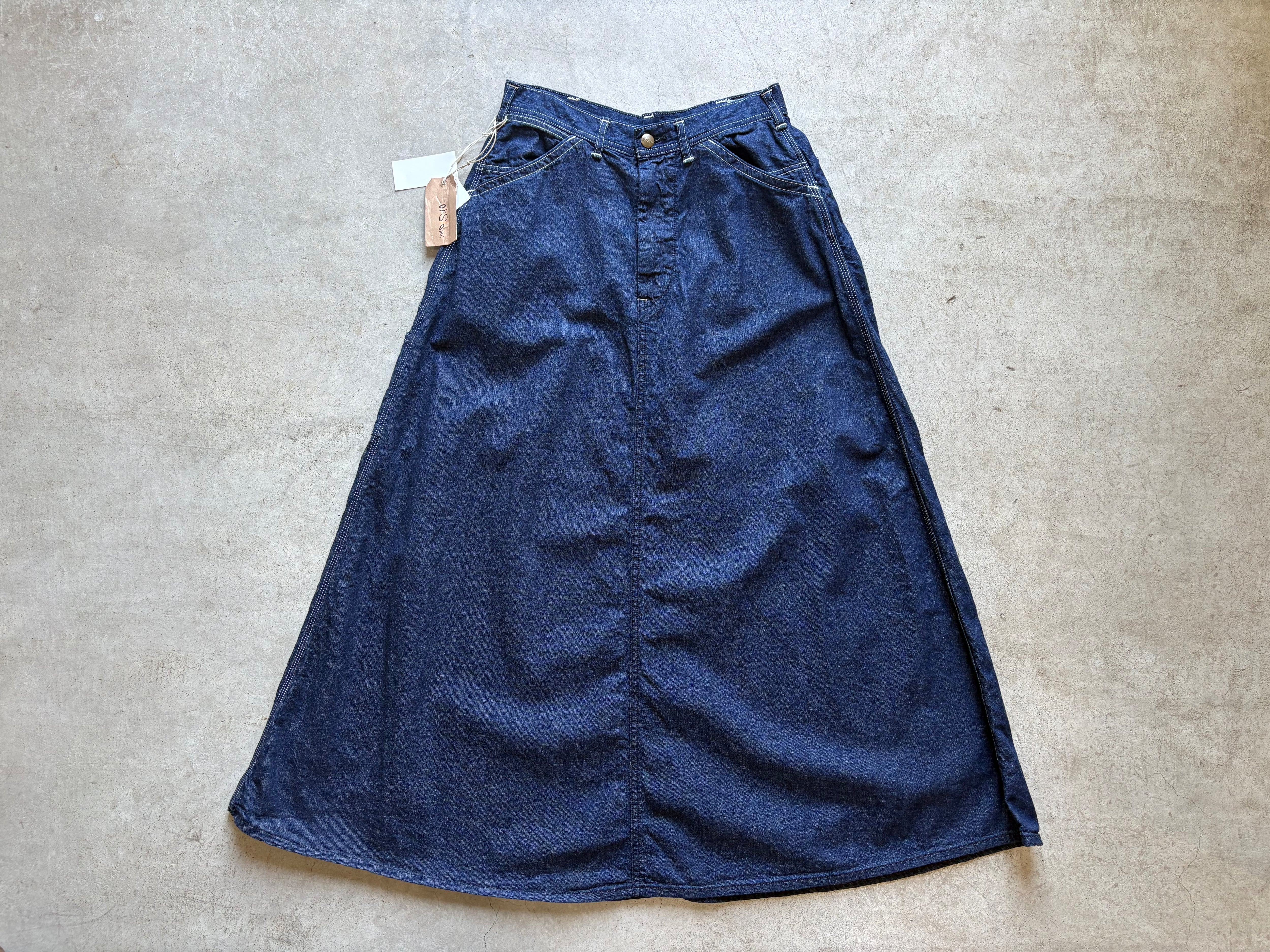 レディス orSlow オアスロウ 30's PAINTER DENIM LONG SKIRT