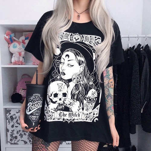 ✞✝✞ ダークきれいめ☆ロングTシャツ ラウンドネックプリント柄トップス コットン ✞✝✞ ゴスロリ SM ミリ 甘ロリ クラロリ 和ロリ エレガント 黒ロリ 姫ロリ 華ロリ AA-AA7626691