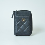 CHANEL シャネル クラシック キャビアスキン ジップ コイン カード フラグメント ケース ブラック AP1650