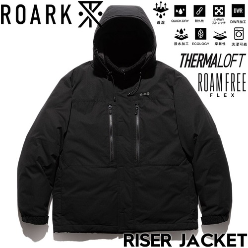 THE ROARK REVIVAL ロアークリバイバル RISER JACKET ダウンジャケット 中綿入りジャケット アウター RJJ1170-BLK 日本代理店正規品