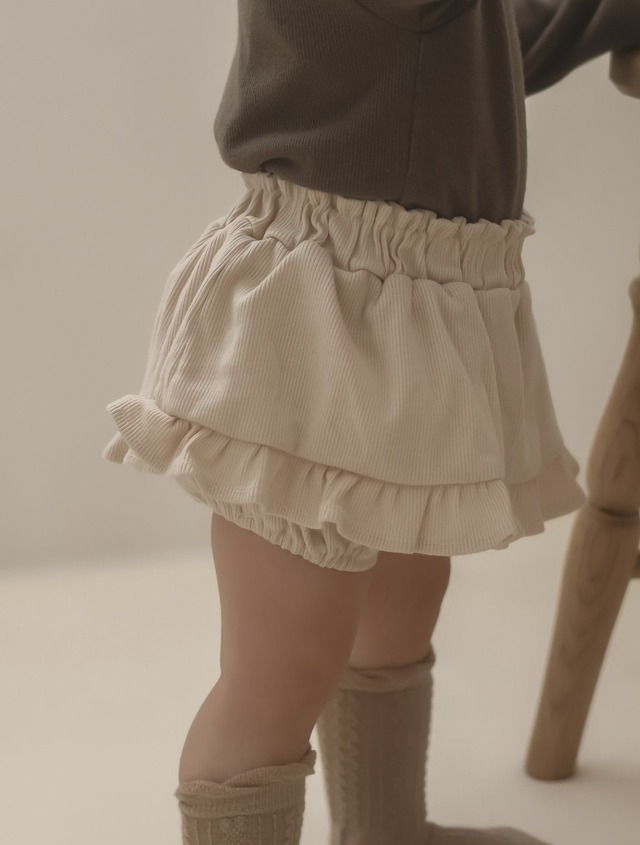 予約⌇mimi market / Ribbed tiered bloomers