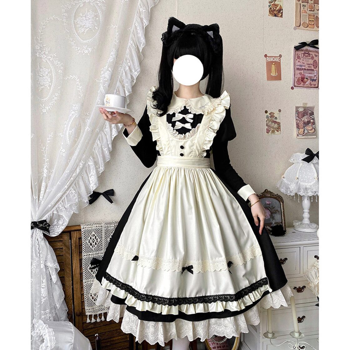 ゴスロリ通販 With U ファッション ゆめかわ 長袖ワンピース 