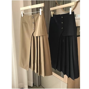 Asymmetric Pleated Skirt KRE1976