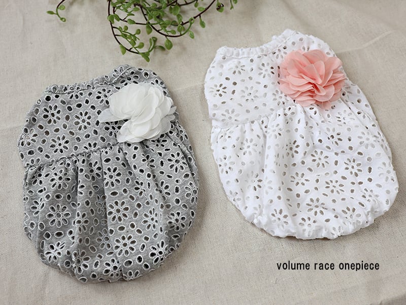 【SALE】ボリュームレースワンピース XS ~ XL 2color  /  犬服 犬の服 犬 ワンピース ドッグウェア 小型犬 中型犬 ペット洋服 onepiece10