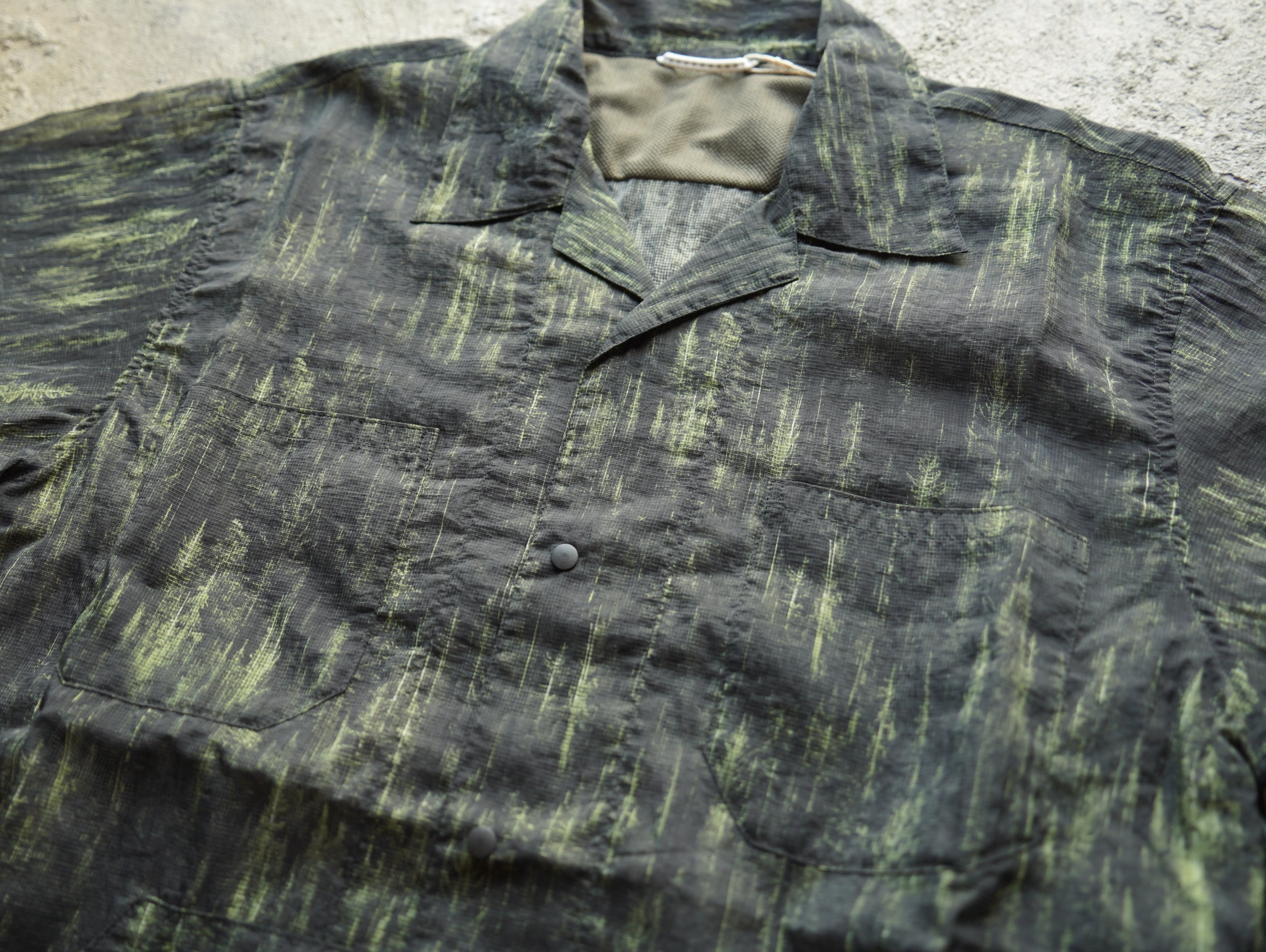 MSH-5C NYLON MESH HALF SLEEVE SHIRT #KHK.M カーキフォレスト