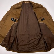 カシミヤ100% Limousine リムジン 比翼 ステンカラーコート M/ベージュ ブラウン メンズ