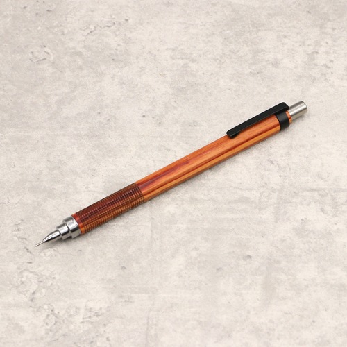 九角軸シャープペンシル（滑り止め加工、チューリップウッド）４