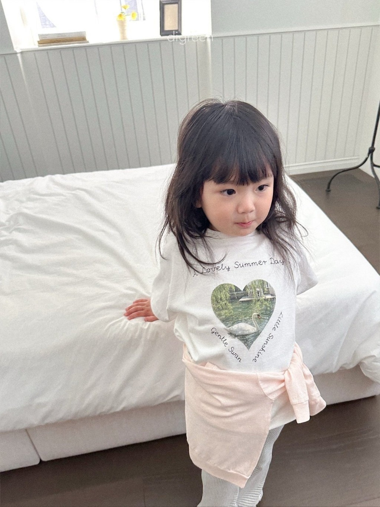 【取寄/韓国直送】digreen 26/SM  ピュアスワンTシャツ｜夏服｜韓国子供服