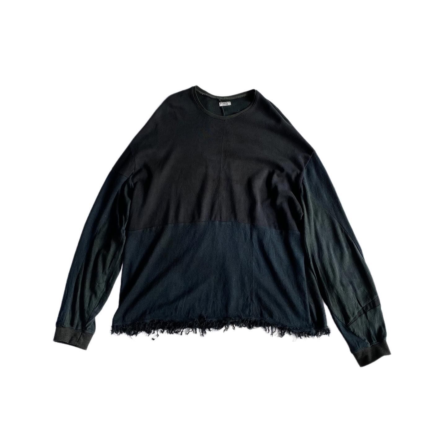 Clash knit sweater over-dye