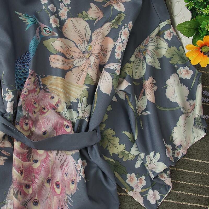 ルームウェア パジャマ ガウン ネグリジェ 膝下 ミモレ ミモレ丈