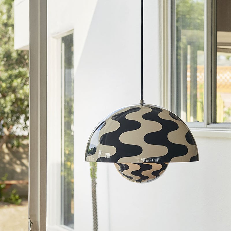 フラワーポット ペンダントライト VP7 BLACK & WHITE Pattern