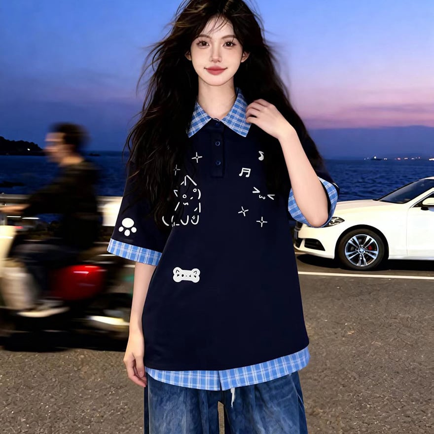 サブカル系 Y2Kファッション ストリート半袖Tシャツ | サブカル系地雷