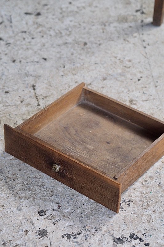 三角コーナーテーブル-vintage oak corner table | アンティーク