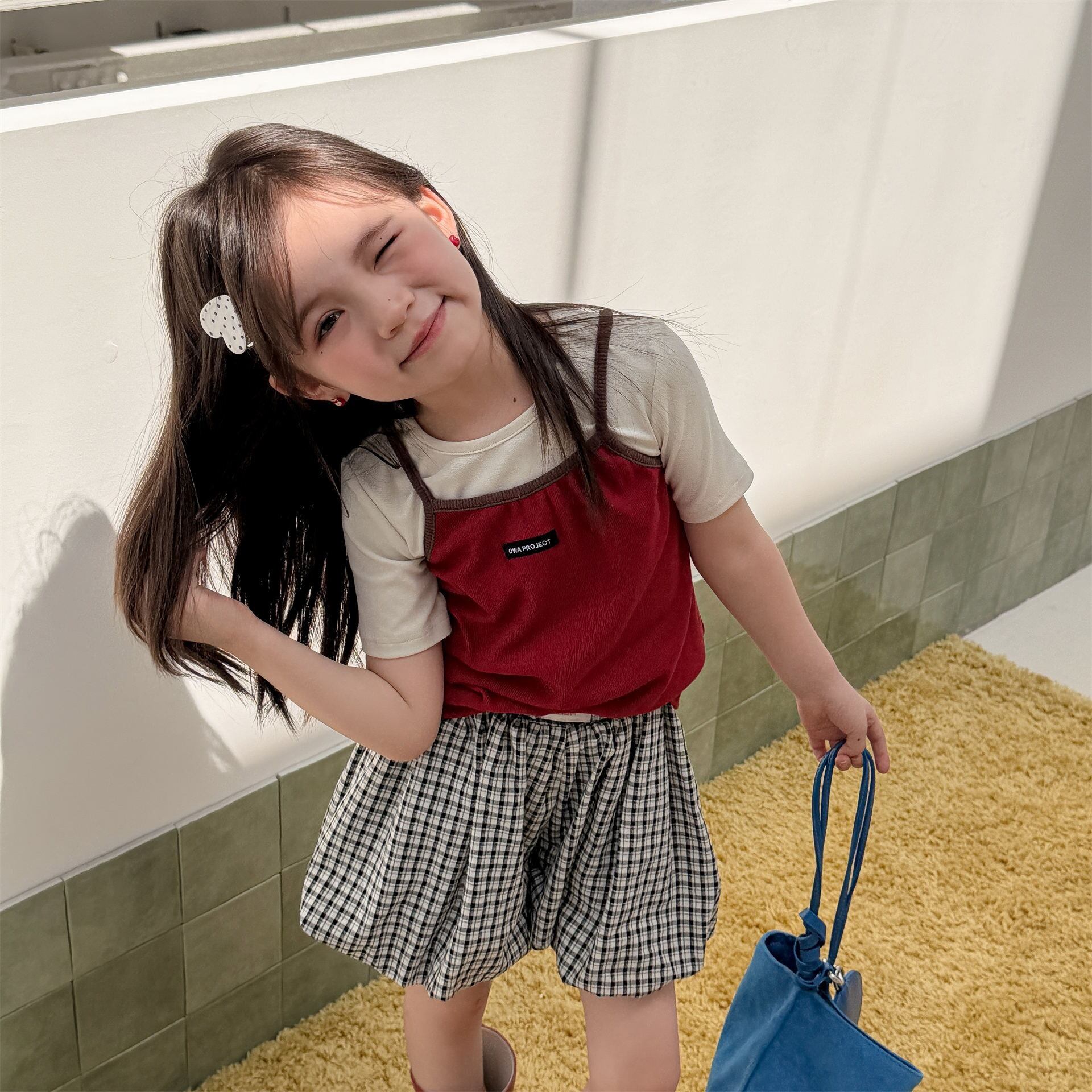 チェック柄バルーンショートパンツ（2色展開）ADBB｜ボトムス かぼちゃ