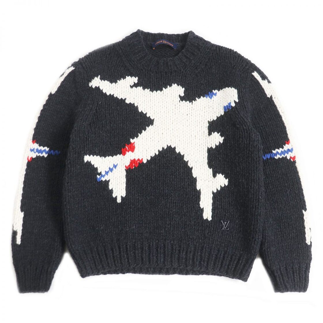 美品□21AW LOUIS VUITTON/ルイヴィトン LVプレイン チャンキー クルー 