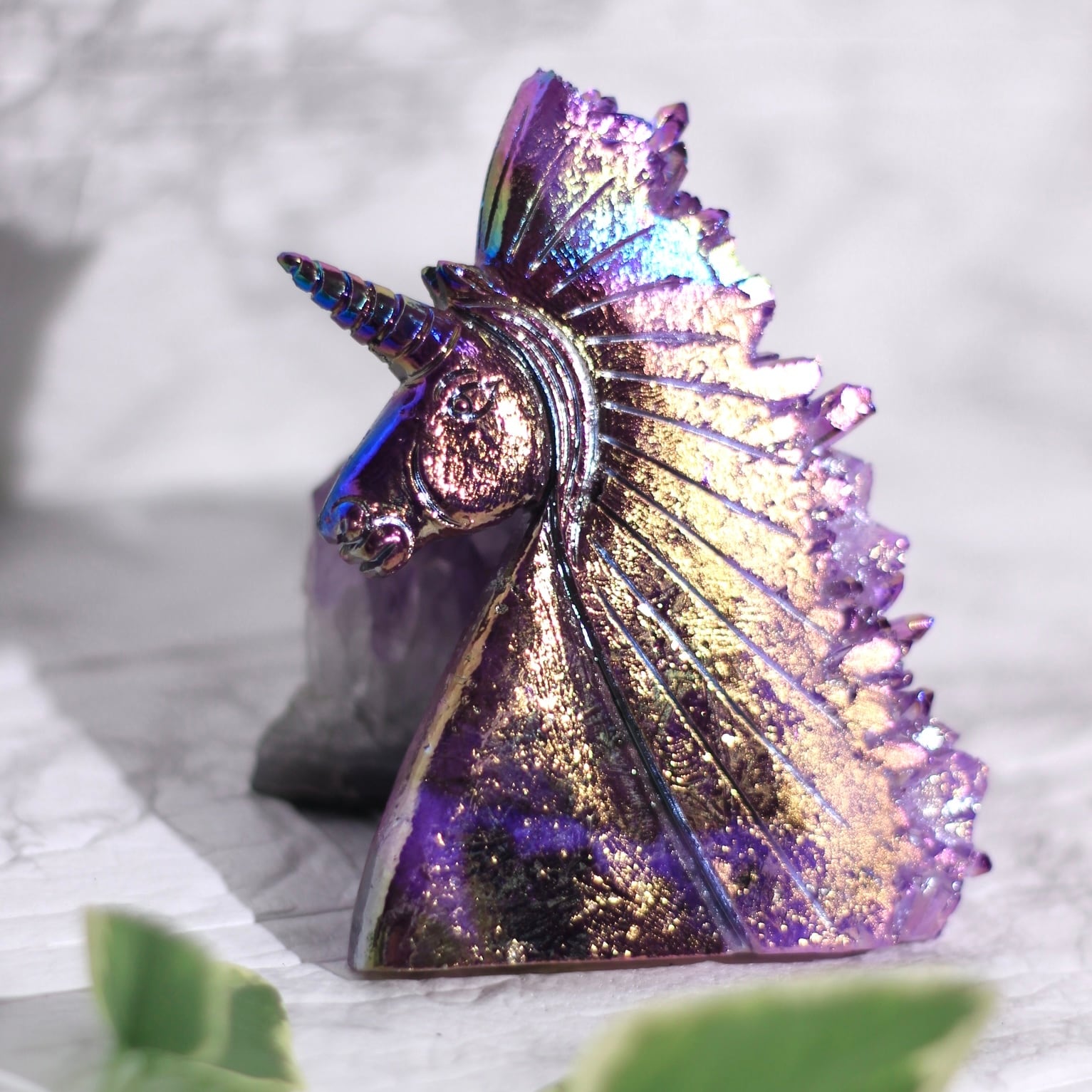 希少マダガスカル産✿ピンクアゲート(ジオード桜瑪瑙) ユニコーン