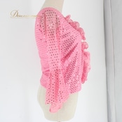 社交ダンス 衣装 スタンダード トップス レッスンウェア レディース 長袖 ピンク系 キラキラ ホログラム フリル かわいい 練習着 華やか 伸縮性 動きやすい おしゃれ パーティー レディースファッション スポーツウェア ダンス用 練習用 トップス 薄手 お洒落 トレーニング ウエア 上品 デザイン発表会 フレア シルエット ルームウェア