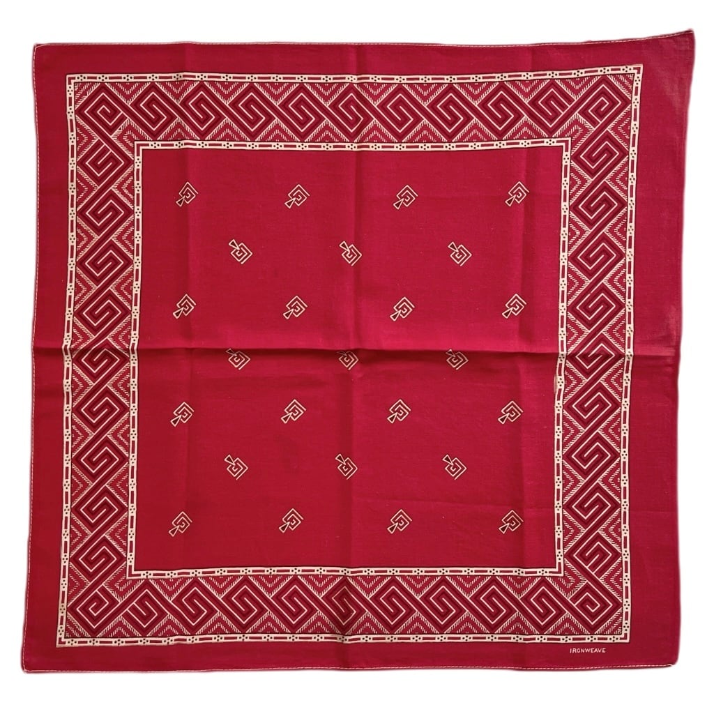 【Special】1940s IRON WEAVE ヴィンテージバンダナ レッド