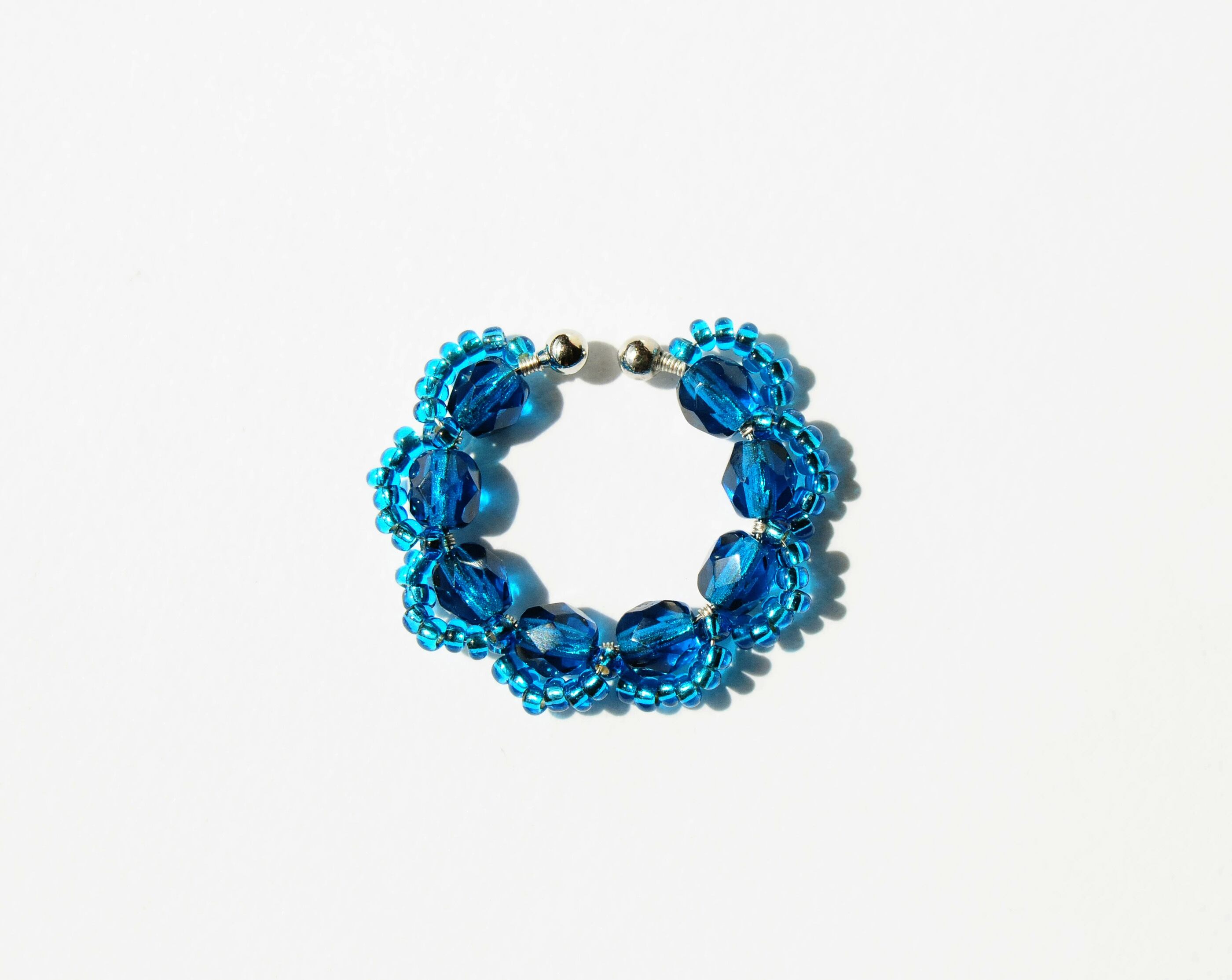 <Rollo~イロヅクビジュー~>イヤーカフ『 Capri blue × Ao 』