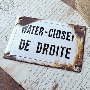 ホーロープレート WATER-CLOSET DE DROITE
