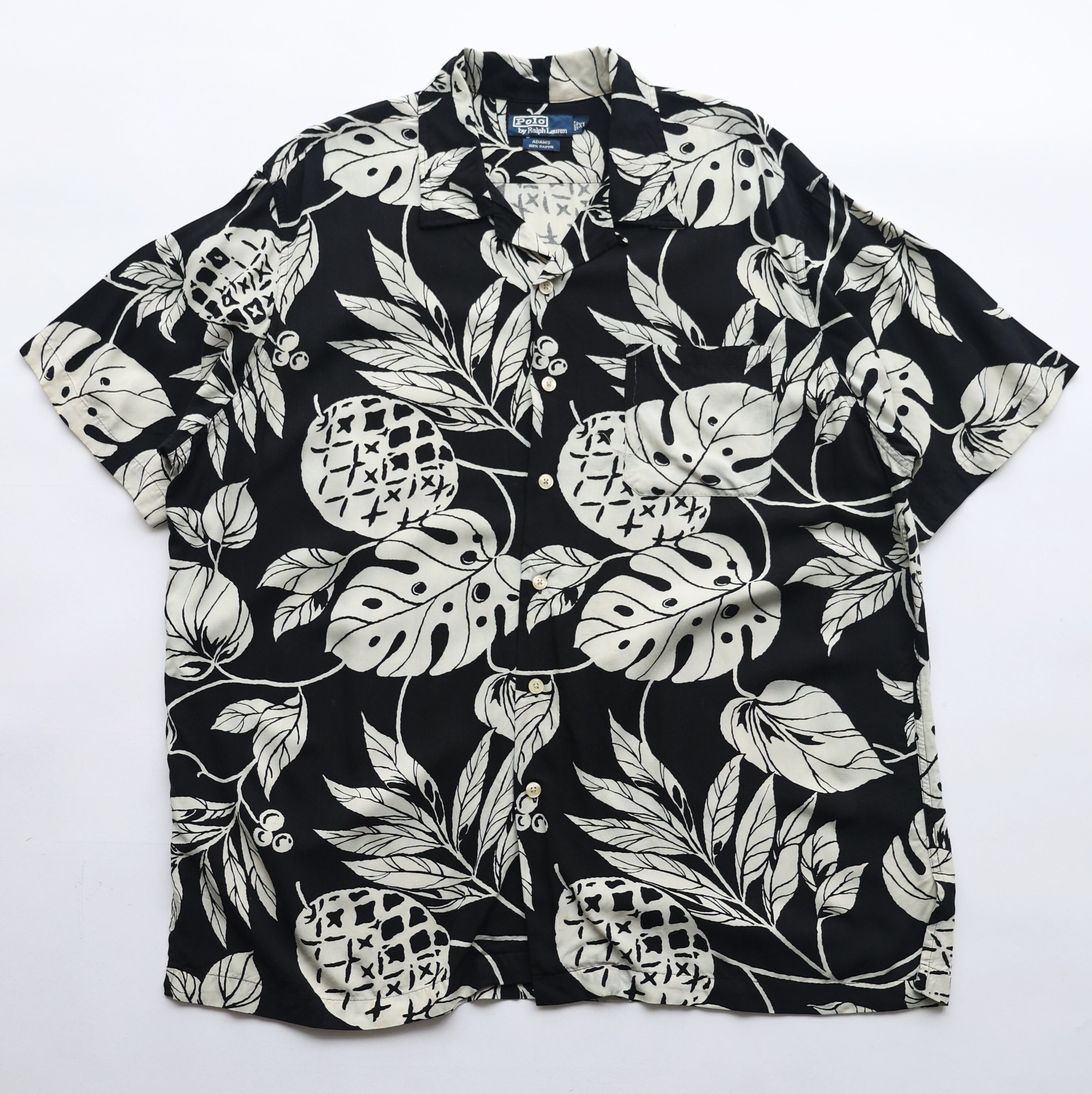 POLO RALPH LAUREN ADAMS RAYON OPEN COLLAR S/S SHIRT