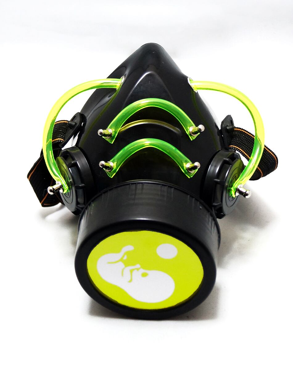FOTUS（フェトウス）ガスマスク胎児デザイン STOP CO2長袖カットソー黒 