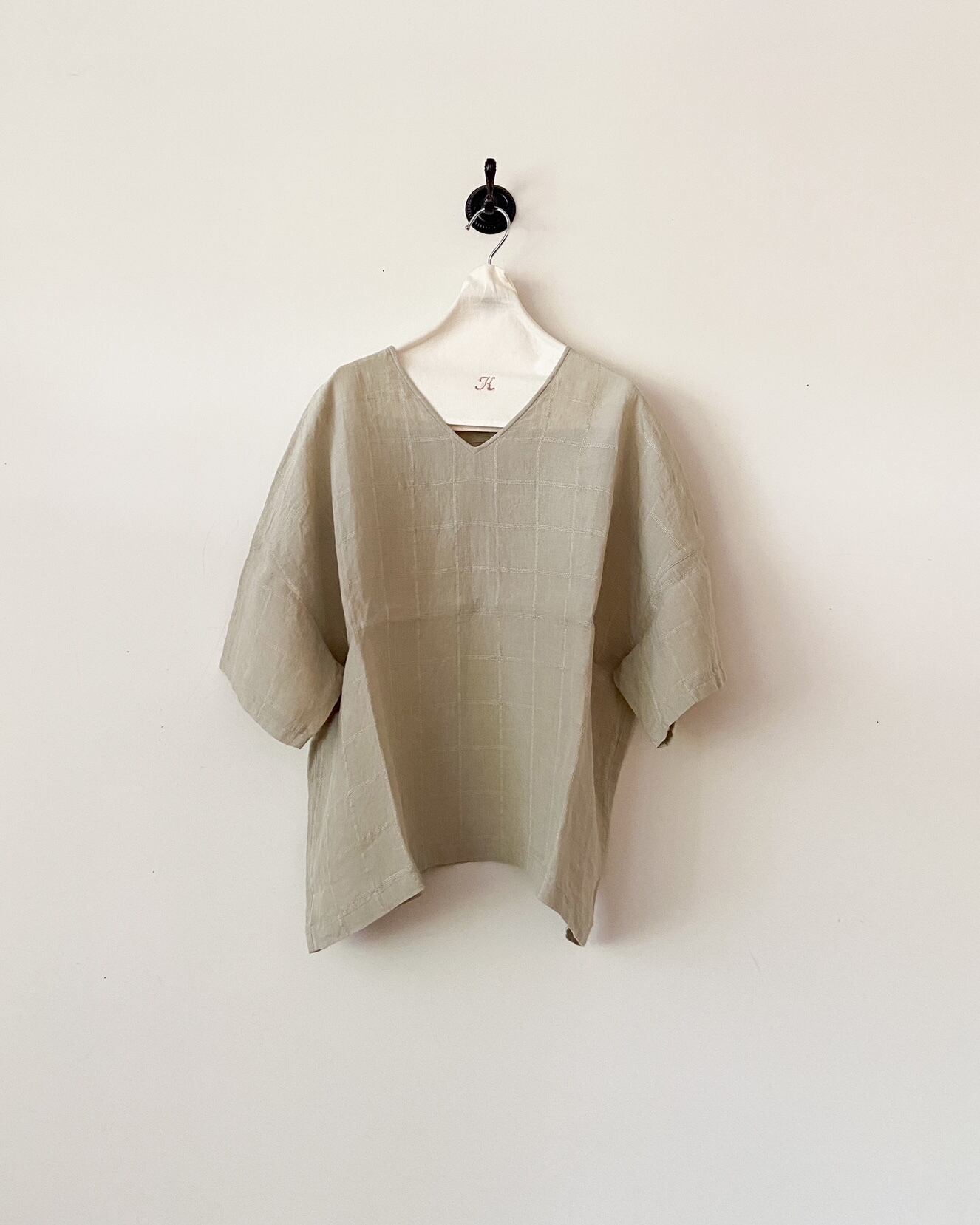 evam eva リネンステッチプルオーバー　linen pullover