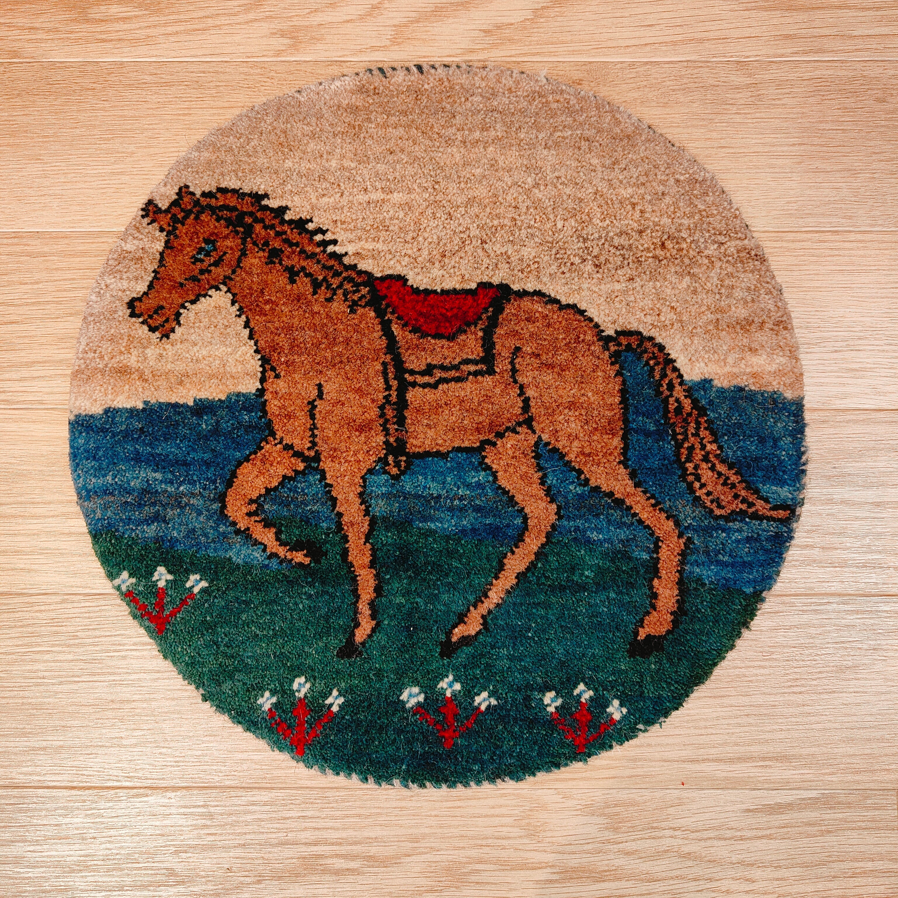 ギャベ GABBEH (Kheshti) ギャッベ / Gabbeh 直径39cm | Sena Collection