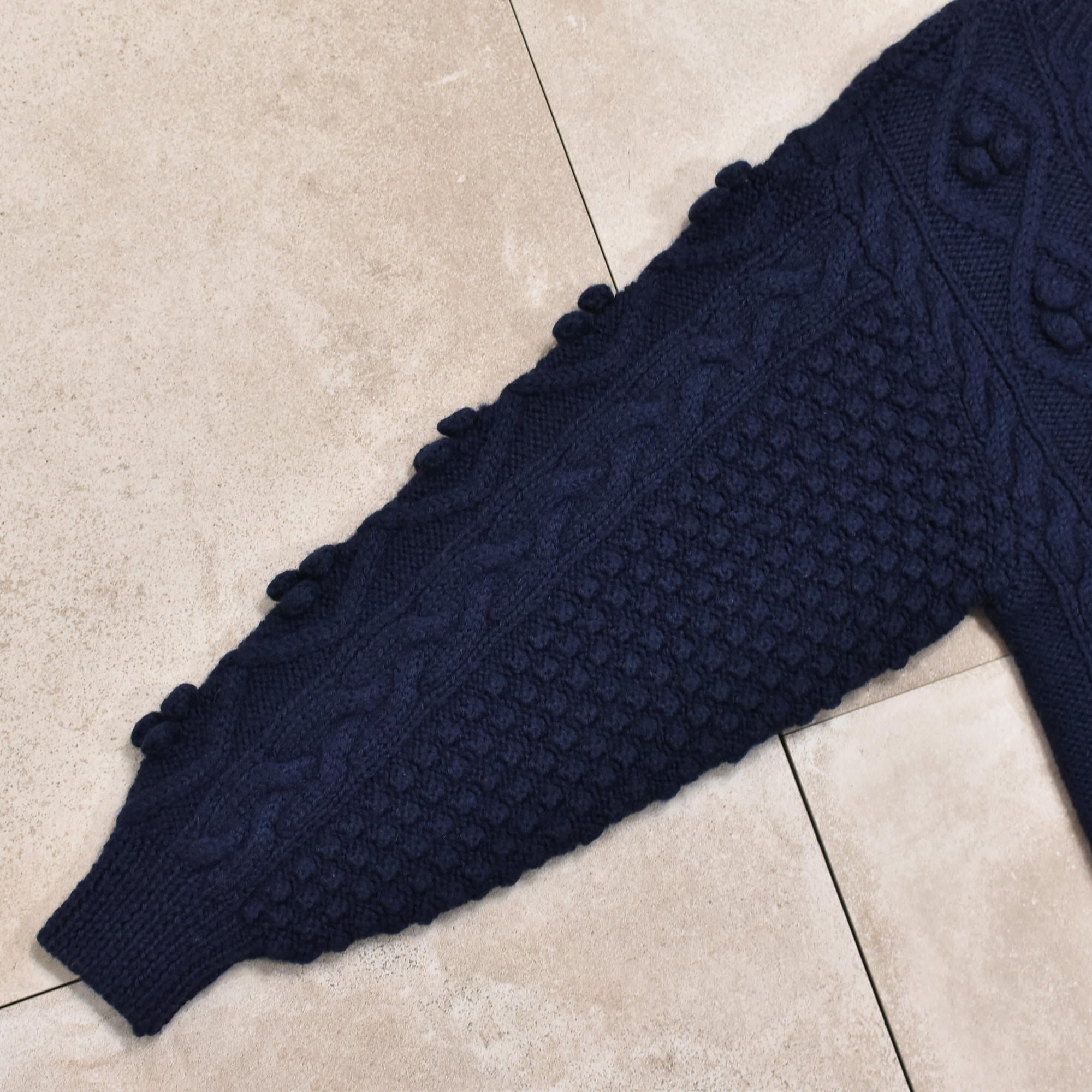 90～00s Aran pattern knit cardigan | 古着屋 grin days memory