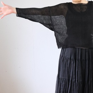 suzuki takayuki (スズキタカユキ) knitted cape リネンニットプルオーバー