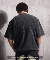 ◆硫化染め カットオフアップリケ Tシャツ◆ng-96225