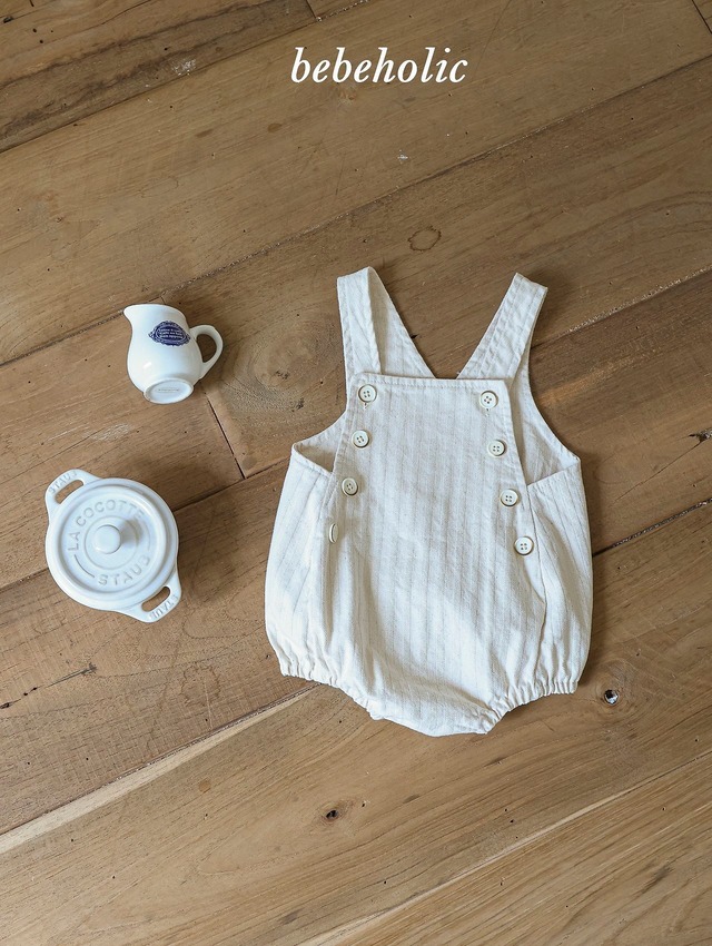 ⭐︎即納⭐︎[bebeholic] button sus rompers