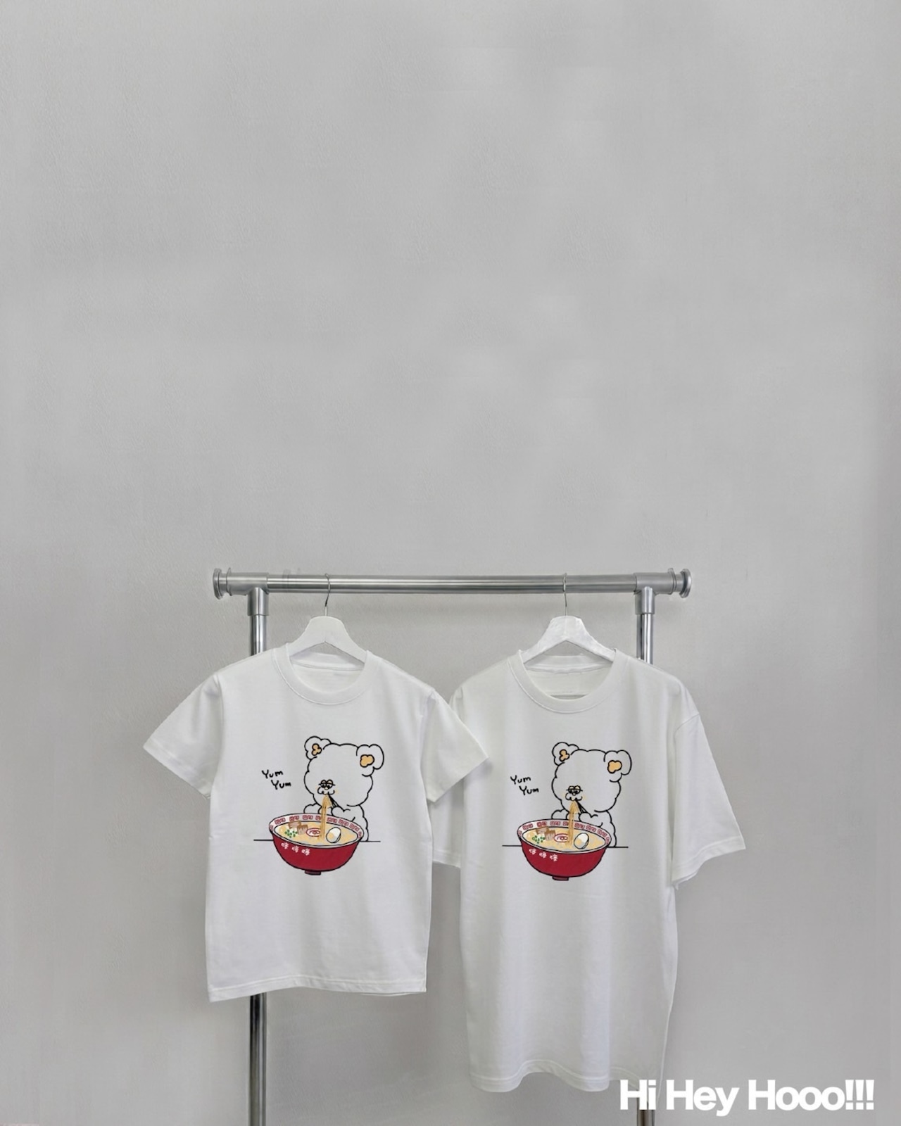 【Yum! Yum! ラーメン大好き！】Hoooさん フリンジ刺繍 ラーメンTシャツ - 6