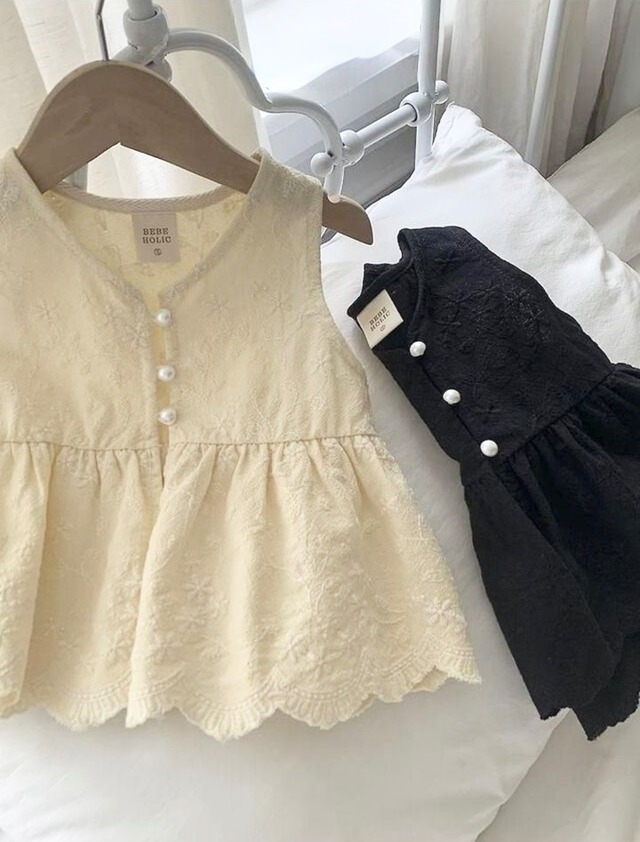 【NEW秋服】レースベストベビーワンピース / BEBEHOLIC / おえかけ服 / お祝い服 / ベビー服