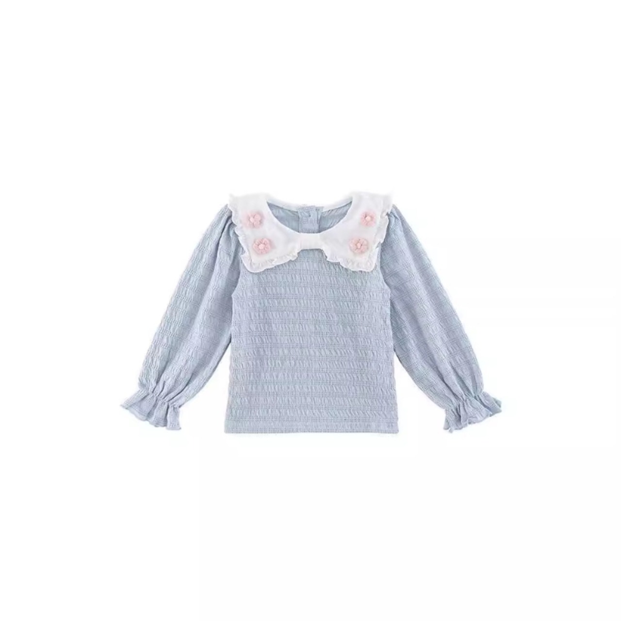 秋花つきタックデザイン長袖Ｔシャツ