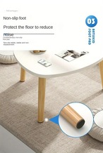 リビングテーブル コーヒーテーブル　ローテーブル　木製　三角形　センターテーブル　モダン　白　ホワイト