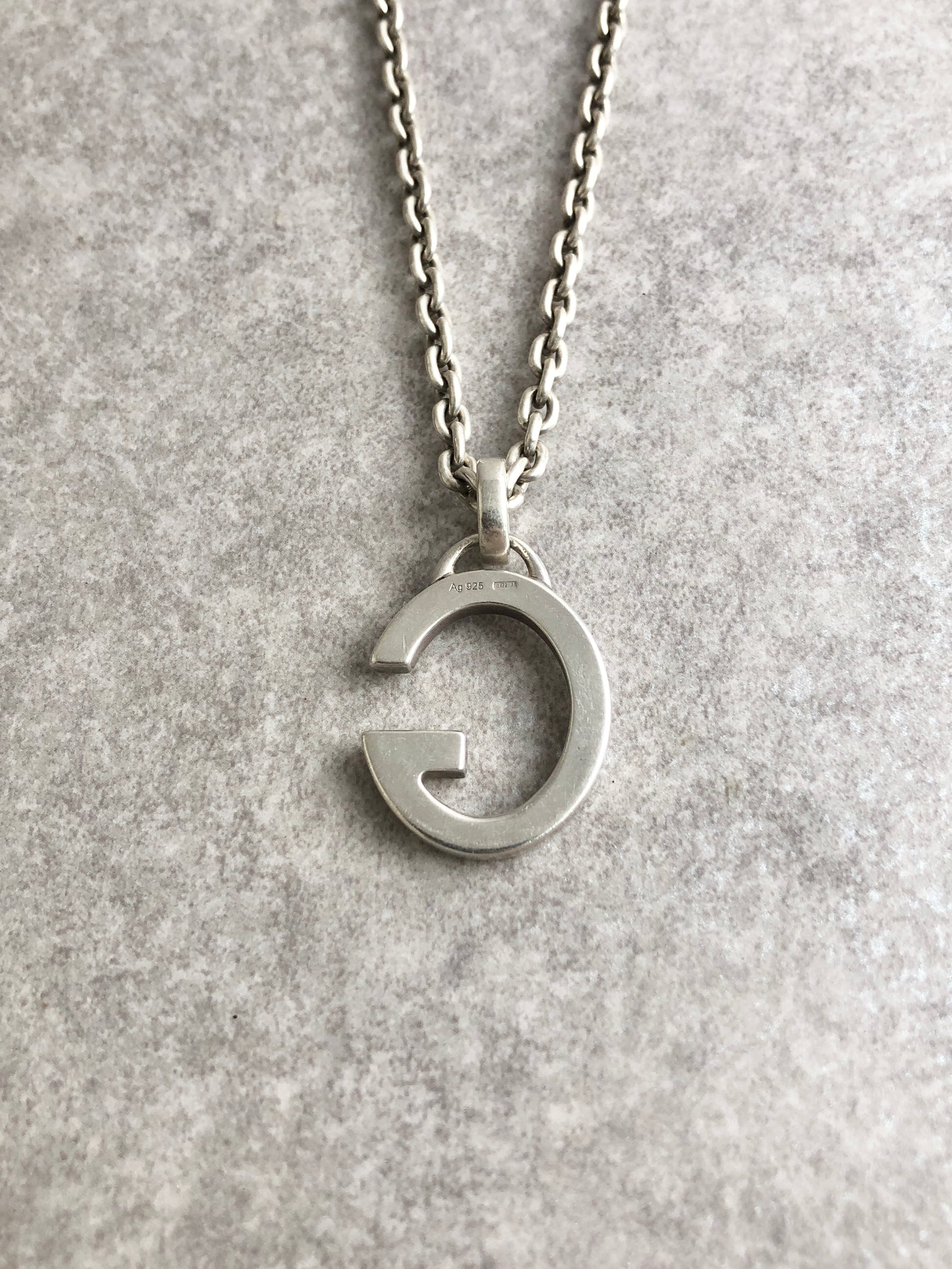 美品✨　グッチ　ネックレス　Gモチーフ ヴィンテージ シルバー　Ag925 GUCCI グッチ ネックレス シルバー Gモチーフ 925 vintage