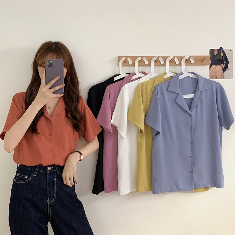 サマースタイル薄手シャツ ルーズトップス 夏物 試着室4566309977